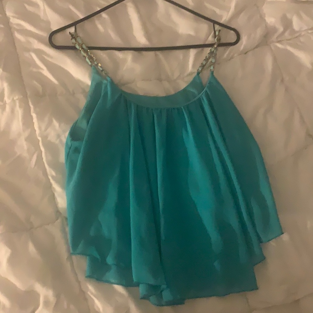 Blue green tank top